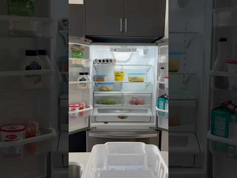 ASMR Fridge Cleaning 🧼 and organizing #asmrsounds #cleangirl #deepclean