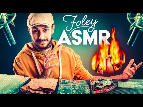 ASMR Foley 🎙1h of Crackling FIRE 🔥Campfire/Fireplace (No Talking)