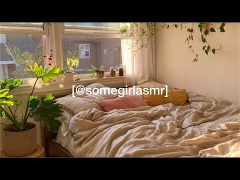 [ASMR] Some girl rambles to you while you fall asleep. w/ rain and subtitles