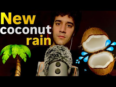 #asmr coconut rain || visual || mouth sounds || no talking || inaudible