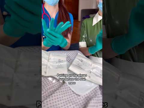 We’re putting on the gloves as we prepare for the real MESS #nurse #medicalexam #medicalpreparation