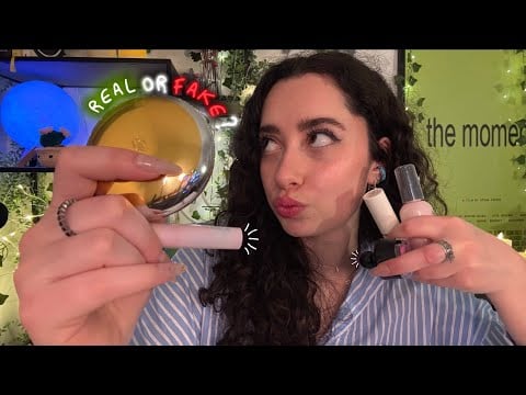 ASMR - REAL OR FAKE MAKEUP ? 💄(avec les double micros)