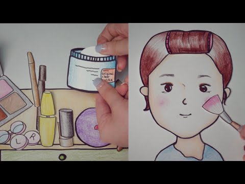 ASMR 친구 메이크업 해주기 롤플레이_스톱모션 (Makeup stop motion roleplay)