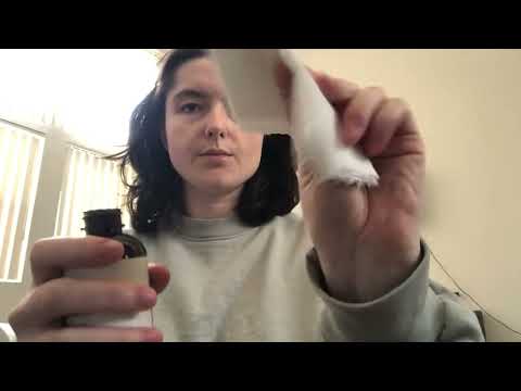 ASMR cleaning my leather bag 💼 (paper towel sounds)