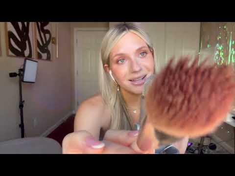 ASMR Softly Doing Your Makeup With Clicky Whispers+  Makeup Sounds