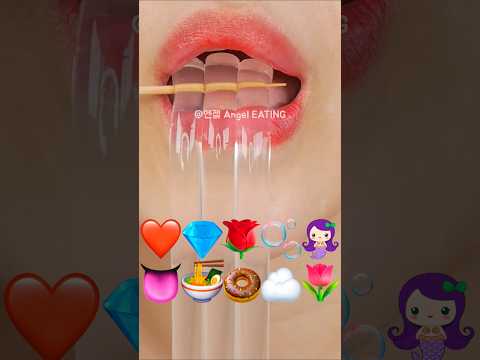 @AngelEATING777 asmr CLEAR EMOJI FOOD JELLY 투명 이모지 젤리 먹방 eating sounds