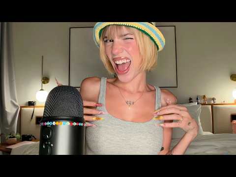 Trying ASMR clothes scratching, whispering & tapping your face!