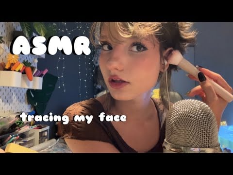 𑣲ASMR || tracing my face 🐰