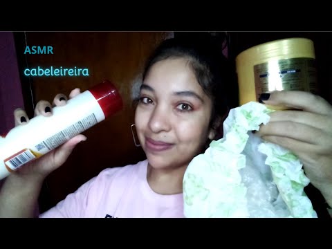 ASMR Você marcou Hidratação com Massagem Capilar no Salão Relaxing 💆🏻‍♀️🚿🧴