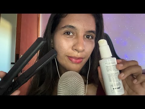 ASMR FAZENDO CACHOS NO SEU CABELO