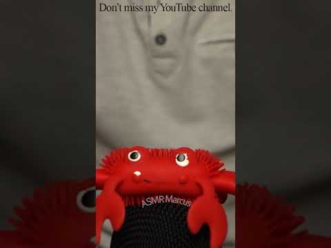 ASMR Brushing Rubber Crab Bristles Over Microphone #short