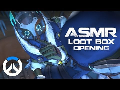 [ASMR] Binaural Overwatch: Opening 51 Winter Loot Boxes