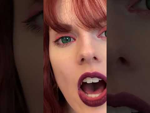 🧛‍♀️full vid lens licks & fluttering on my channel #vampire #asmrroleplay #asmr #asmrmouthsounds