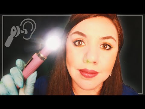 EAR CLEANING ASMR Roleplay Up Close Medical Exam / Gloves and Ear Drops