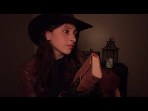 ASMR Whispers, Drawing, Rainstorm ✮⋆˚࿔ cozy western RP 🦌 red dead relaxation 