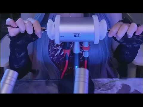 Sleep Now: ASMR with Goose Feather, Bamboo Sticks, Whisper Ear Brushing & Tuning Fork (No Talking)