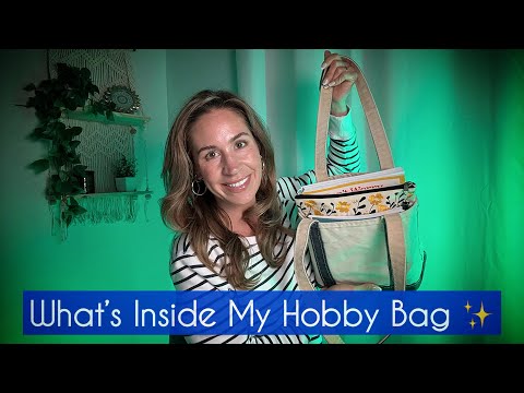ASMR | A relaxing tour of my hobby bag 📖🖍️Whispered description of calming items for moments of joy✨