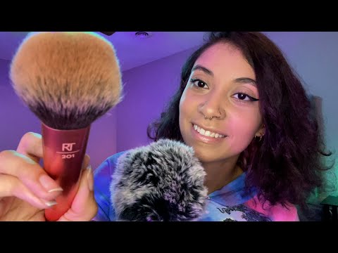 ASMR ~ Mouth Sounds & Face Brushing