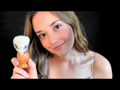 ASMR MEN'S SHAVE & HAIR CUT ROLEPLAY! Scalp Massage & Eye Mask Pampering