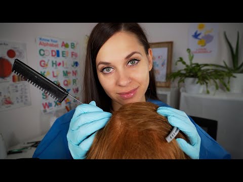 ASMR school nurse lice check