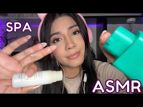 ASMR  SPA /  (realista) TE HAGO la SKINCARE con PRODUCTOS RELAJANTES / ROLEPLAY español