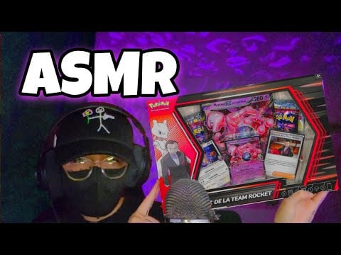 ASMR Français • OUVERTURE DU COFFRET MEWTWO ex DE LA TEAM ROCKET POKEMON ! 😴✨️