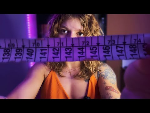 ASMR ANALISANDO A SIMETRIA DO SEU ROSTO || Toques na tela, medidas, etc