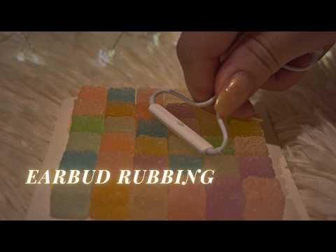 ASMR Earbuds Rubbing Triggers🎧 Intense Texture Tingles✨(No Talking, No Mouth Sounds)