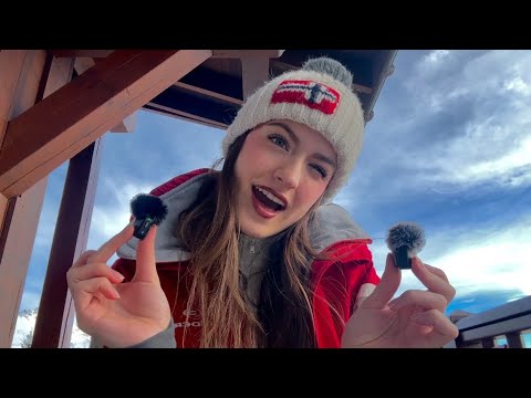 ASMR - au ski ⛷️ (vlog, balade en forêt, neige...)