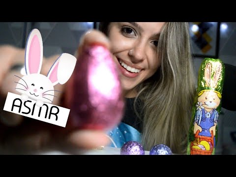 ASMR ESPECIAL PÁSCOA  - sons de mastigação e sussurros ✨🐰