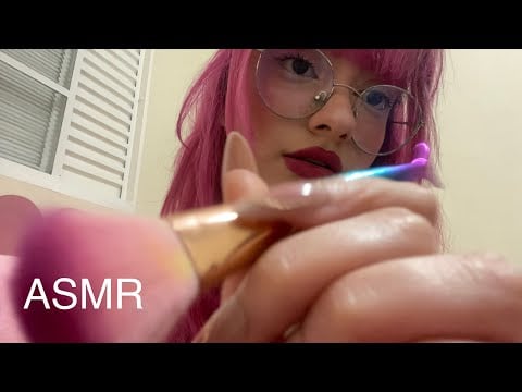ASMR| Fazendo Carinho no Seu Rosto (toques e pincel na tela, energias negativas, atenção pessoal)