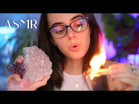 ASMR Plucking Away Anxieties & Reiki Energy Healing (Crystals, Palo Santo, Breathing)