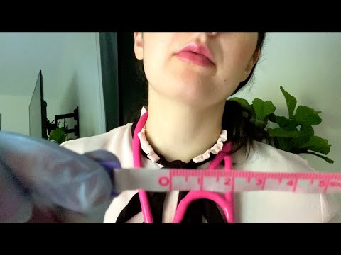 ASMR| Head and Face Examination (Soft Spoken-Gloves, Lights, Tape Measure)