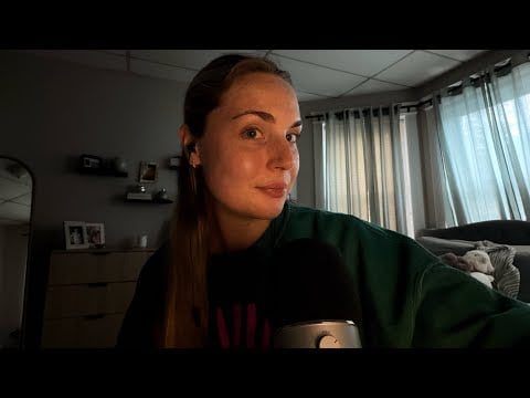 ASMR cupped whispering ramble (gum chewing and hand movements) 