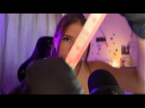 АСМР в перчатках с элементами СДВГ замеры+массаж с кремом на 11:22🧤fast asmr massage+ measurements