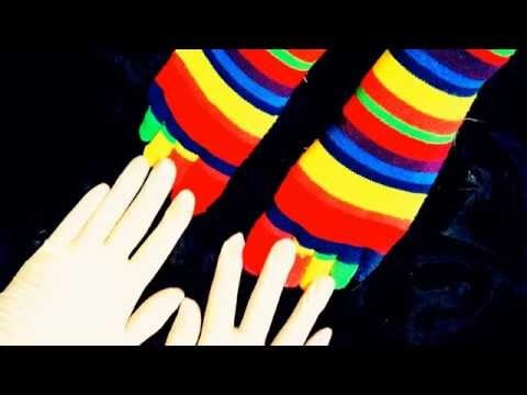 ✽ஜீ 🎊 VINYL GLOVES and TOE SOCKS👣 playfull👏 layering‼ [[ASMR]]
