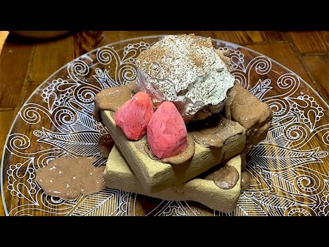 Вафли и мороженное 🧇🍨//Waffles and ice cream//ワッフルとアイスクリーム