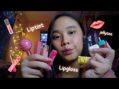 POV ASMR :  Kamu Mau Coba Semua Liptint dan Lipgloss ku? Sini Aku Pakein ke Wajah dab Bibir Kamu 💄💋