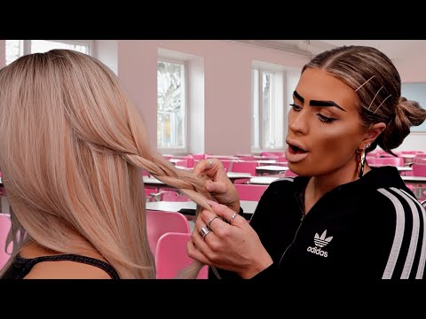 ASMR british chav girl  plays with your hair during a school exam 💕 (hair play, roleplay)