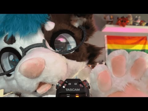 [Furry ASMR] Rubbing your ears with my paws (new mic test!) 🐾