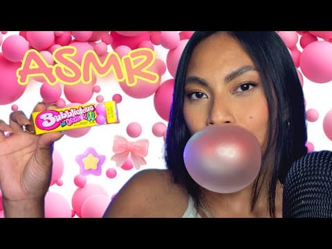 ASMR Bubblicious The Original Bubblegum , Satisfying Visuals And Mouth Sounds