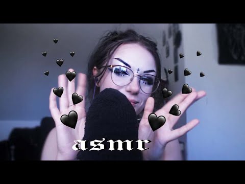 ASMR Mic Scratching ✨ With Inaudible Whisper Ramble 🦇 🖤