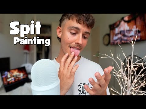 ASMR Spit Painting ur Face 💦 (fast & sticky)
