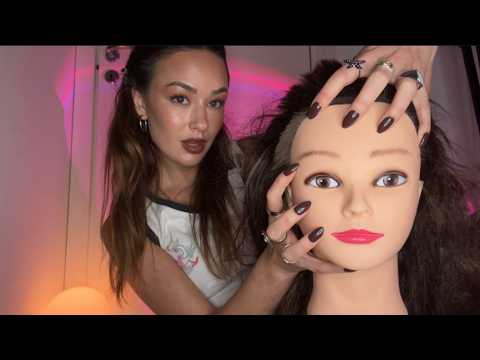 [ASMR] giving you a very fast & aggressive head and face massage