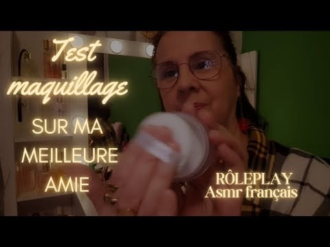Asmr français Rôleplay,  Test de maquillage pour le jour de l'an sur ma meilleure amie 💄