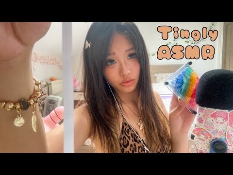 ASMR tingly triggers & mouth sounds for sleep | visual triggers | spit painting | 🥥☔️