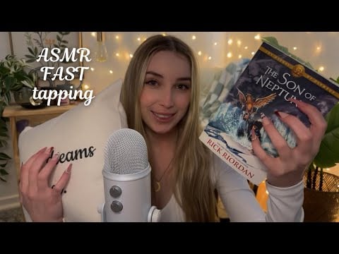 ASMR FAST Tapping on Books & Other Tingly Items (minimal whispers)