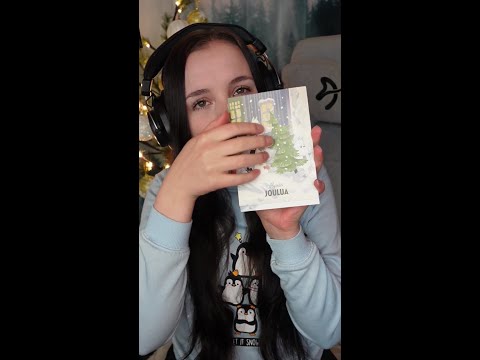 ASMR Advent Calendar - Day 3 - Tapping and Scratching Christmas cards - Use Headphones!!