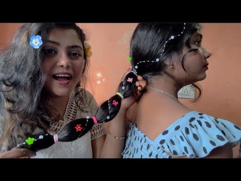 ASMR Doing My Bestie New Year Party Hairstyle 🫶 😍