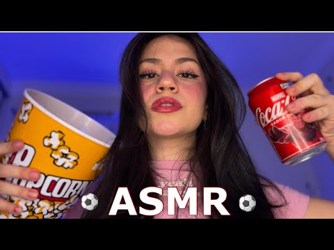 ASMR VOCÊ DORMIU NO MEU COLO DURANTE UM JOGO DE FUTEBOL